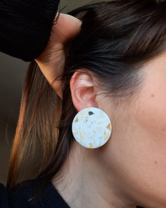 TERRAZZO STATEMENT EARRINGS